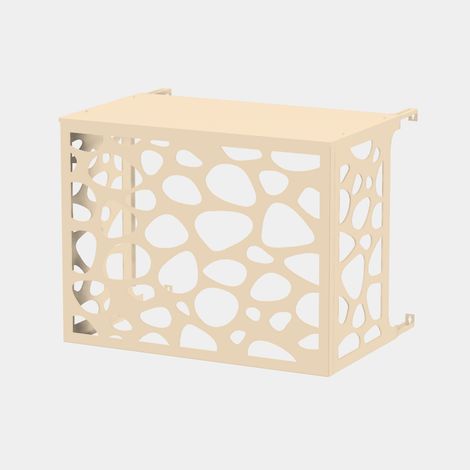 Cache climatiseur - Galéo Cache climatiseur - Galéo - Fixation murale - Ivoire RAL 1015 - Taille S (H 70 x L 90 x P 50-74 cm) (1/5)
