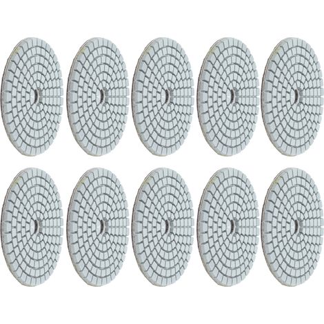 10 pièces disques de polissage diamantés 75 mm à eau, tampons de meulage doux, accessoires de polisseuse pour granit et marbre, grain 1500 (1/5)