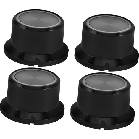 4-Piece Rotary Potentiometer Knobs for Amplifiers and Home Theater Accessories, Black/Transparent (1/5)
