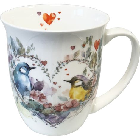Tasse en Porcelaine Fine Amoureux des oiseaux (1/2)
