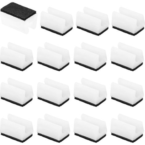 16pcs Embouts Rectangulaires pour Pieds De Chaise 8mm Blanc Noir (1/5)