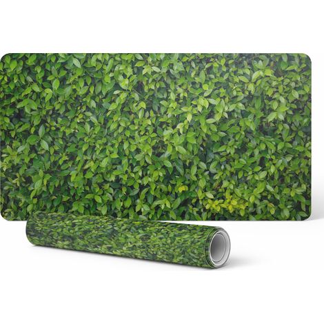 Alfombrilla de escritorio antideslizante y duradera con dise帽o de hojas verdes, 90x45 cm.