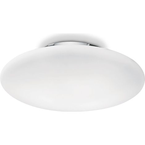 Plafoniera Moderna Smarties Vetro Bianco 2 Luci E27 (1/4)