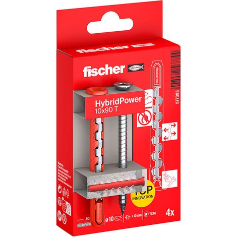 Fischer 577393 HybridPower Kit tasselli 90 mm 4 pz.
