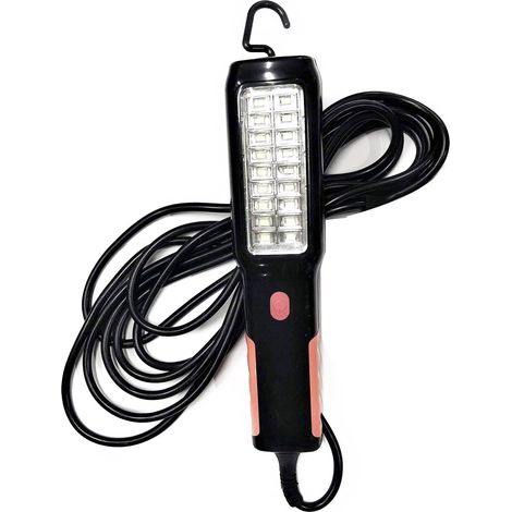 Torcia Led Cob Portatile Elettrica Gancio 10 mt Presa Accendisigari