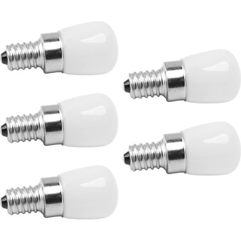 [LED-Lampe] [5 Stück] E12 120V Energiesparlampe für Kühlschränke und Gefrierschränke mit langlebiger Lebensdauer, PC-Abdeckung und energieeffizienter Beleuchtung (1/5)