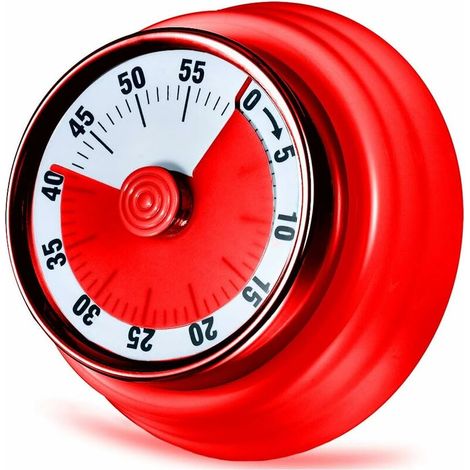 Kitchen Timer, 60 minutes Mechanical Magnetic No Batteries Required Countdown Timer Kitchen Clock with 72DB Alarm Tone (1/5)