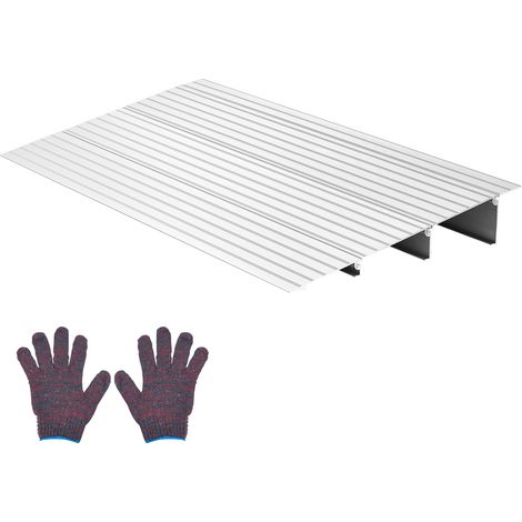Mophorn Rampa de Umbral de 7,6 cm, Fabricada en Aleación de Aluminio para Bordillos y Entradas, Soporta hasta 363 kg, Ideal para Sillas de Ruedas, Scooters, Sillas Motorizadas y Escaleras del Hogar
