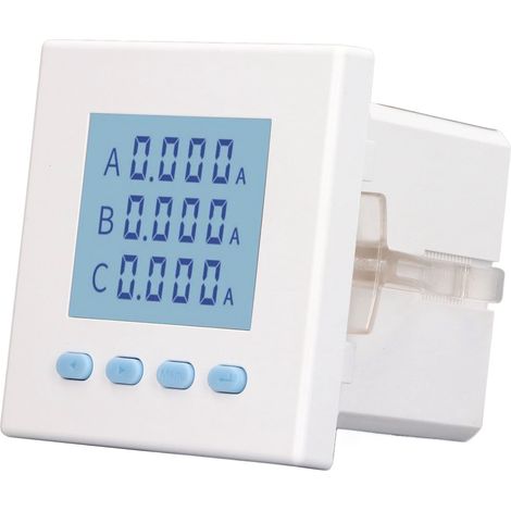 Compteur Électrique Triphasé Numérique Testeur de Consommation d'Énergie Moniteur de Puissance avec Écran LCD AC220V 5A Ampèremètre Intelligent (1/5)