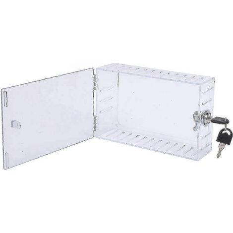 Boîtier de verrouillage pour thermostat, couvercle de protection transparent, matériau acrylique, boîte de protection pour thermostat domestique (1/5)