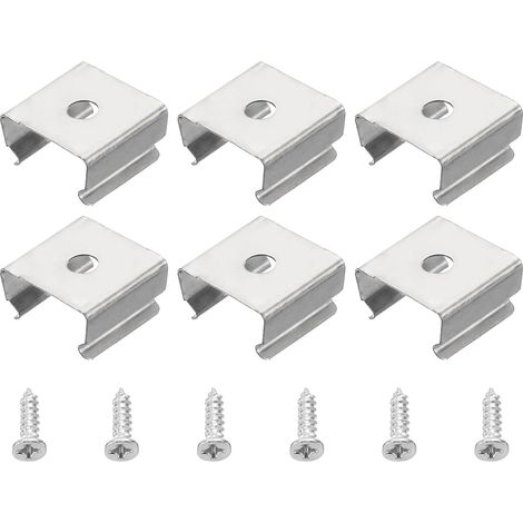 Corde Luminaire Montage Agrafes, Mur Canal Montage Support Accessoires pour 13mm à 15mm LED Néon Bande, Inox Acier, Paquet de 50 (1/5)