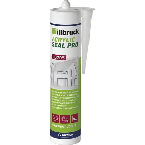 Illbruck Dispersions Acryl Dichtstoff LD705 - Acryl Dichtmasse weiß, 310ml (1/4)