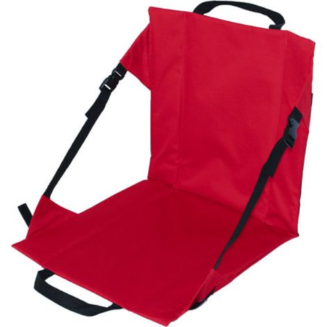 Kaelt - Coussin de dossier pliant portable extérieur équipement de camping automoteur pelouse paresseuse pique-nique unique chaise sans jambes étanche à l'humidité chaise de camping rouge (1/2)