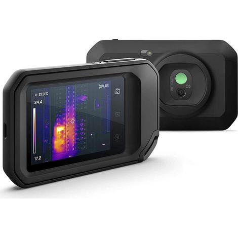 Termocamera compatta FLIR C5 con Wi-Fi: termocamera ad alta risoluzione per applicazioni di ispezione, elettriche/meccaniche, edilizie e HVAC (1/5)