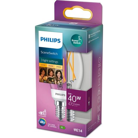 LED SceneSwitch E14 P45 Crown 40-18-9W Clear (1/4)