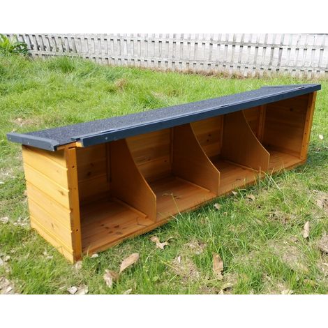 Animal Valley – Pondoir supplémentaire pour poulailler Bassette XXL – Bois avec shingle noir – Dimensions 137,5 x 32 x 40 cm – Confort optimal pour ponte
