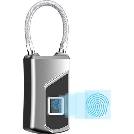 Serrure D'empreinte Digitale de Semi-conducteur D'intérieur sans Clé D' Chargeant Cadenas Intelligent D'empreinte Digitale Portatif Serrure Polyvalente de Valise de Porte Cadenas Anti-vol de Séc