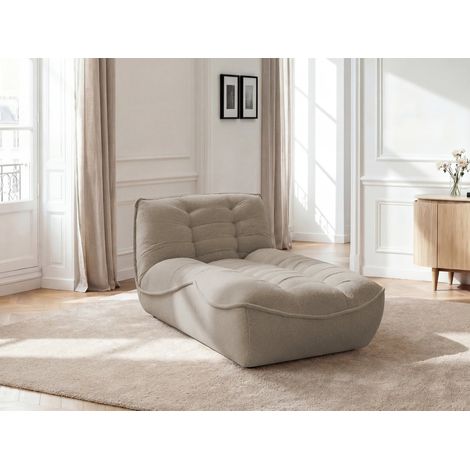 BOBOCHIC - Méridienne pour canapé modulable SERENA tissu chiné   Taupe