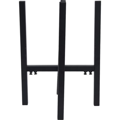 Set mit 2 verstellbaren Pflanzenständern aus Metall, Höhe 23–37 cm, Mid-Century-Design, für den Innen- und Außenbereich