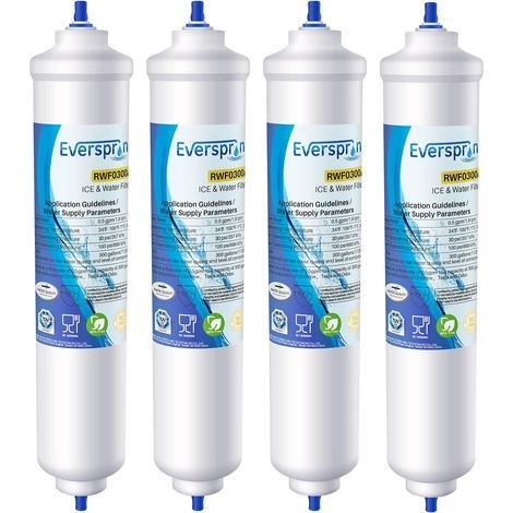 4-teiliges Wasserfilterset, Aktivkohle, Harz, Kalkreduzierung, für Samsung- und LG-Kühlschränke (1/5)