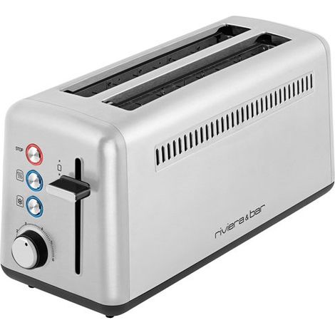 tostadora 2 ranuras 1500w acero inoxidable - qgp480 - riviera & bar -