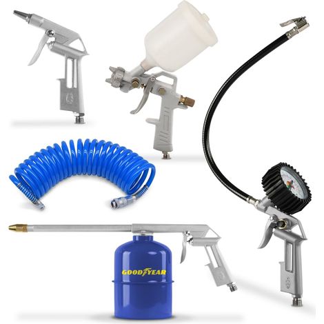 Kit accessori Goodyear compressore 5 pezzi aria compressa (1/4)
