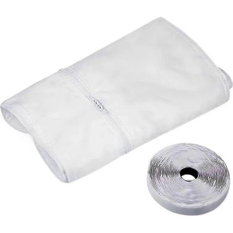 Joint d'étanchéité pour fenêtre de climatiseur, tissu d'étanchéité pour aération de fenêtre avec fermeture éclair (4,0 m) (1/5)