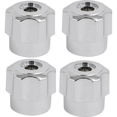 Wasserhahn Anwendungen zin-k Legierung Universal Fit Griff Adapter Silver Ton 4pcs (1/3)