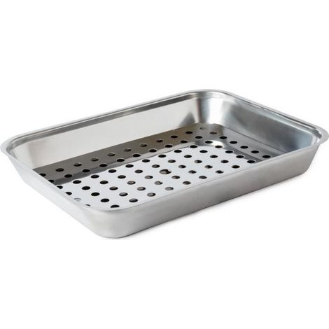 Bac à viande inox - 410 x 310 x 55 mm