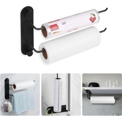 Porte-Essuie-Tout Mural - Support pour Papier Sopalin, Sans Perçage, Fixation Facile dans Cuisine, Salle de Bain (1/5)