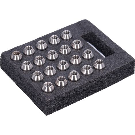 20 Écrous de roue M12x1.5 Filetage Hauteur 4.5cm Inox T304 Argenté pour Modification Auto (1/5)