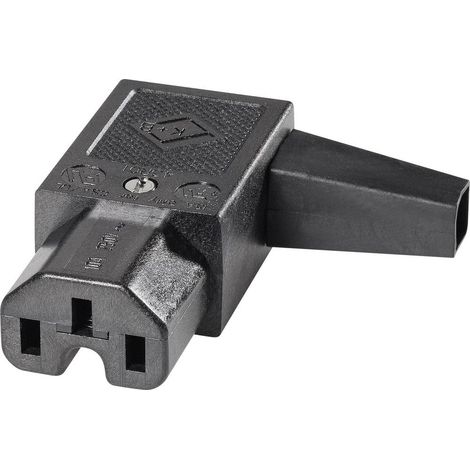 K & B 43R012111 Connettore di alimentazione 43R Presa angolata Tot poli: 2 + PE 10 A Nero 1 pz.