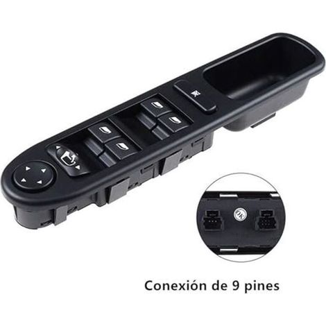 Levé Vitre Avant Gauche Drive CÔTÉ Vitre Électrique Interrupteur Principal, Interrupteur de Lève-Vitre Compatible pour Peugeot 307 307SW 307CC (1/5)