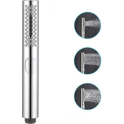 Douchette tube de bain avec 3 fonctions de mode eau , douilles en silicone faciles à nettoyer , finition chromée (1/4)