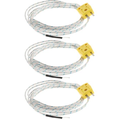 Sonde Thermocouple de Type K, Lot de 3, Mesure de Température Fibre de Verre et Abs, Format Compact et Portable, pour Sites de Recherche et Surveillance de Four (1/5)