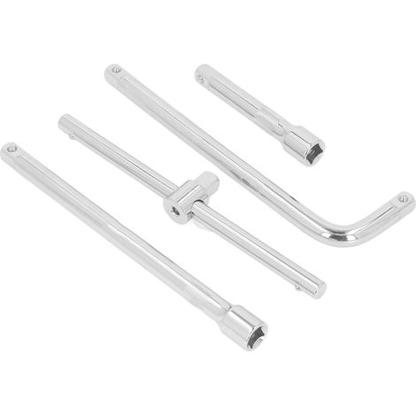 Ensemble 4 rallonges douilles en acier chrome vanadium, poignée glissante en T, clé à douille pour entretien auto (1/5)