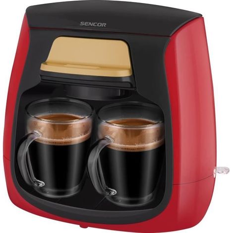 Kaffeemaschine - SENCOR - SCE 2101RD - 0,3 l - 500 W - 2 Tassen inklusive - Rot (1/5)