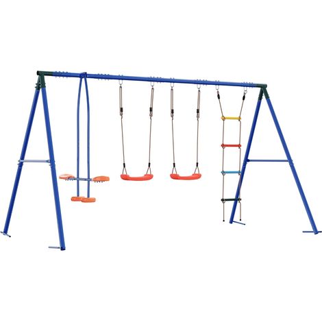Ensemble de balançoires d'extérieur Multicolore Acier et PE vidaXL