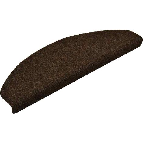 Maison Exclusive - Tappetini per scale autoadesivi 10 pz 65x21x4 cm marrone semicircolari grandi