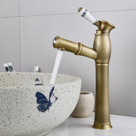Mitigeur pour vasque - cuivre - eau chaude/froide - surélevé (1/5)