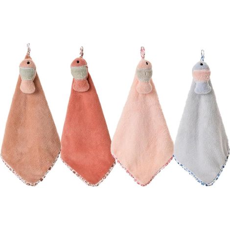 Handtücher 4er Pack saugfähiges Korallenvlies Fischmotiv