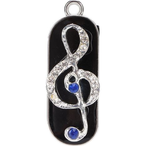 Clé USB 32GB en Forme de Note de Musique - Collier Mémoire Rapide et Durable pour Transfert Mobile