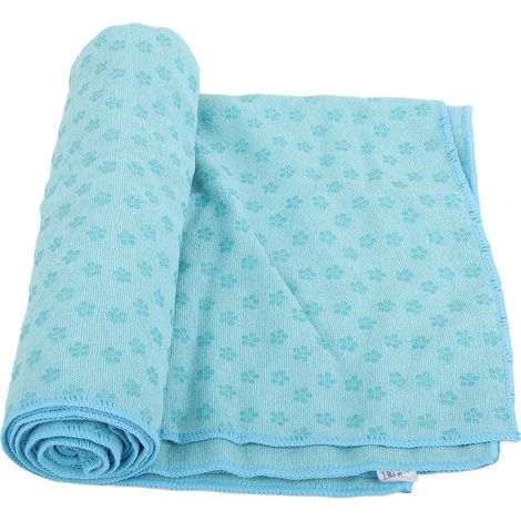 Tapis de yoga antidérapant bleu ciel, serviette idéale pour la salle de sport, 183 x 63 cm (1/5)