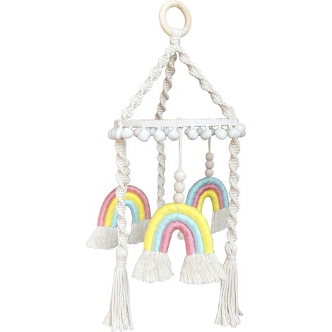 Guirlande Murale Arc-En-Ciel - Décoration Crib Bébé - Suspendu Lit Bébé Bohème - 1 Pièce (1/5)