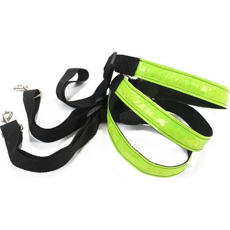 Collier Lumineux Pour Cheval - LED Rechargeable Par USB - 4 Modes D'éclairage - Visibilité Renforcée En Plein Air - Couleur Vert Fluorescent (1/5)