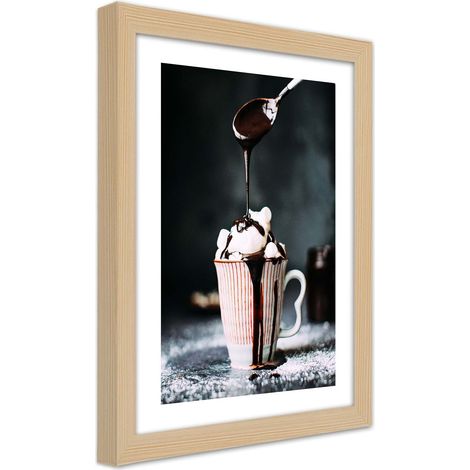 Quadro con cornice, Caffà¨ con marshmallow - 20x30 (1/5)