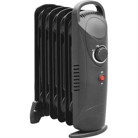 Radiateur à bain d'huile Volteno 5 ailettes 250W 500W noir