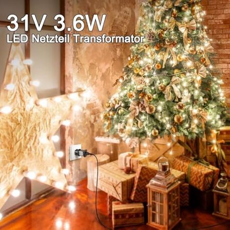 Bloc d'alimentation LED 31 V - Prise pour éclairage de Noël - Adaptateur transformateur pilote IP44 3,6 W pour LED basse tension (1/3)