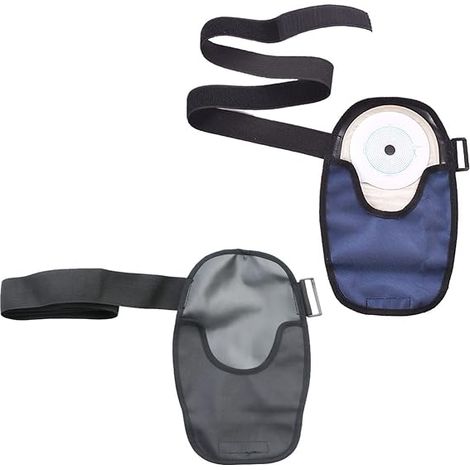 Ensemble de 2 housses imperméables pour poches de stomie — Housse universelle et ajustable pour poches de stomie avec bande de soutien abdominal  fournitures de soins de stomie pour iléostomie (1/5)