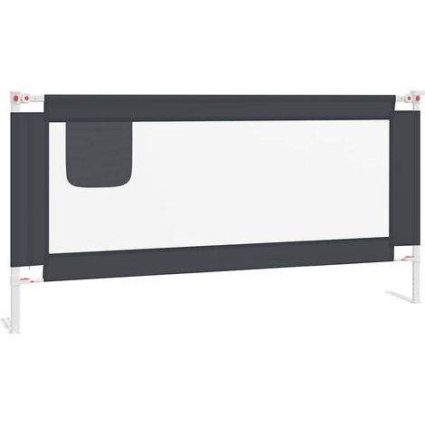 Maison Exclusive - Kleinkind-Bettschutzgitter Dunkelgrau 180x25 c